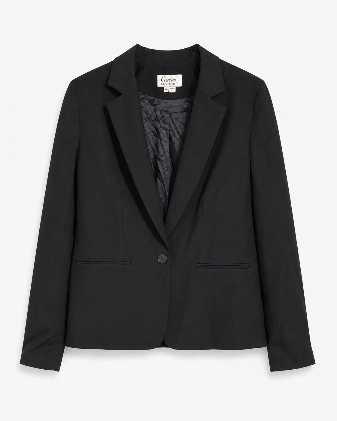 Blazer negro con solapas talla XS