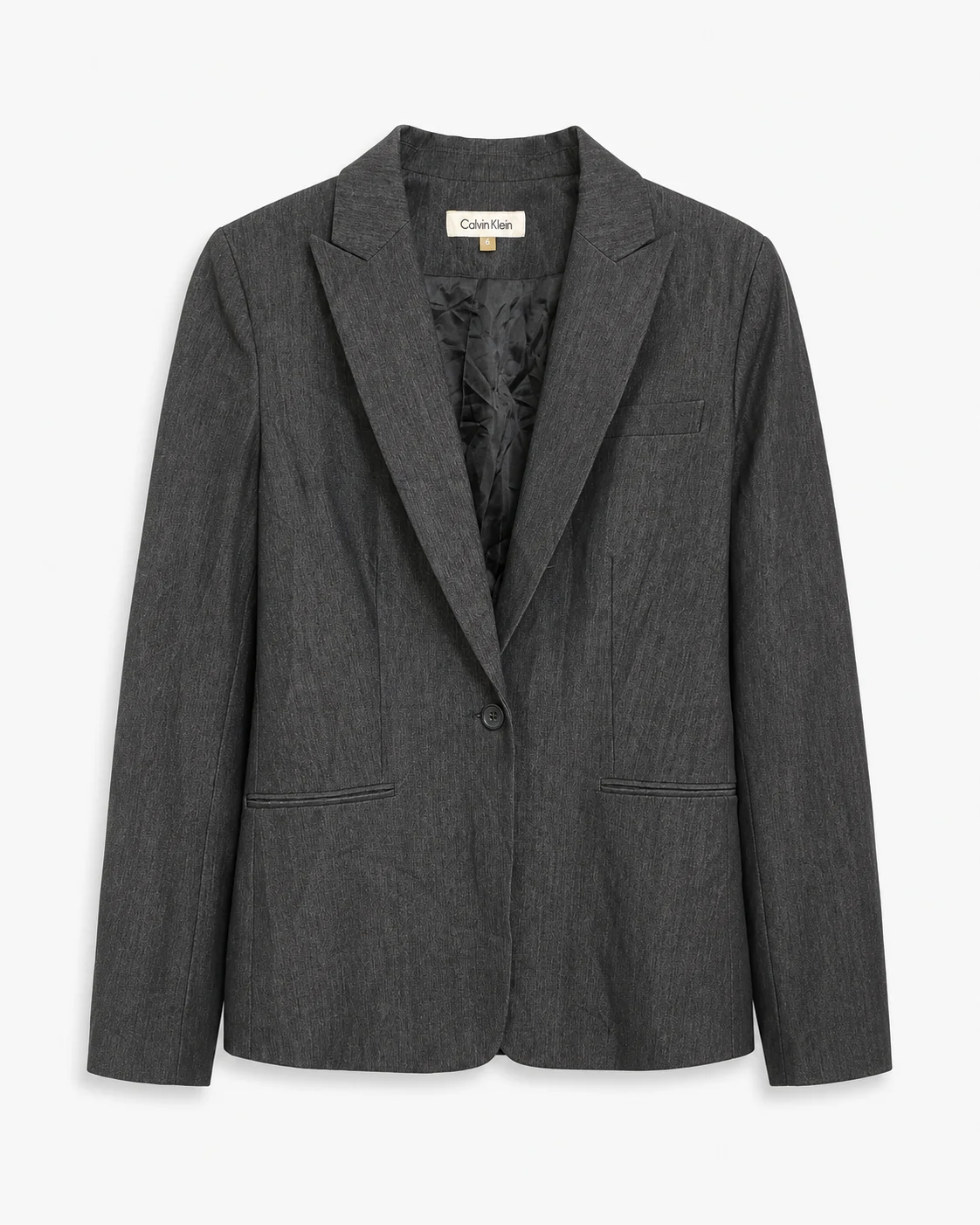 Blazer gris con solapas talla XS