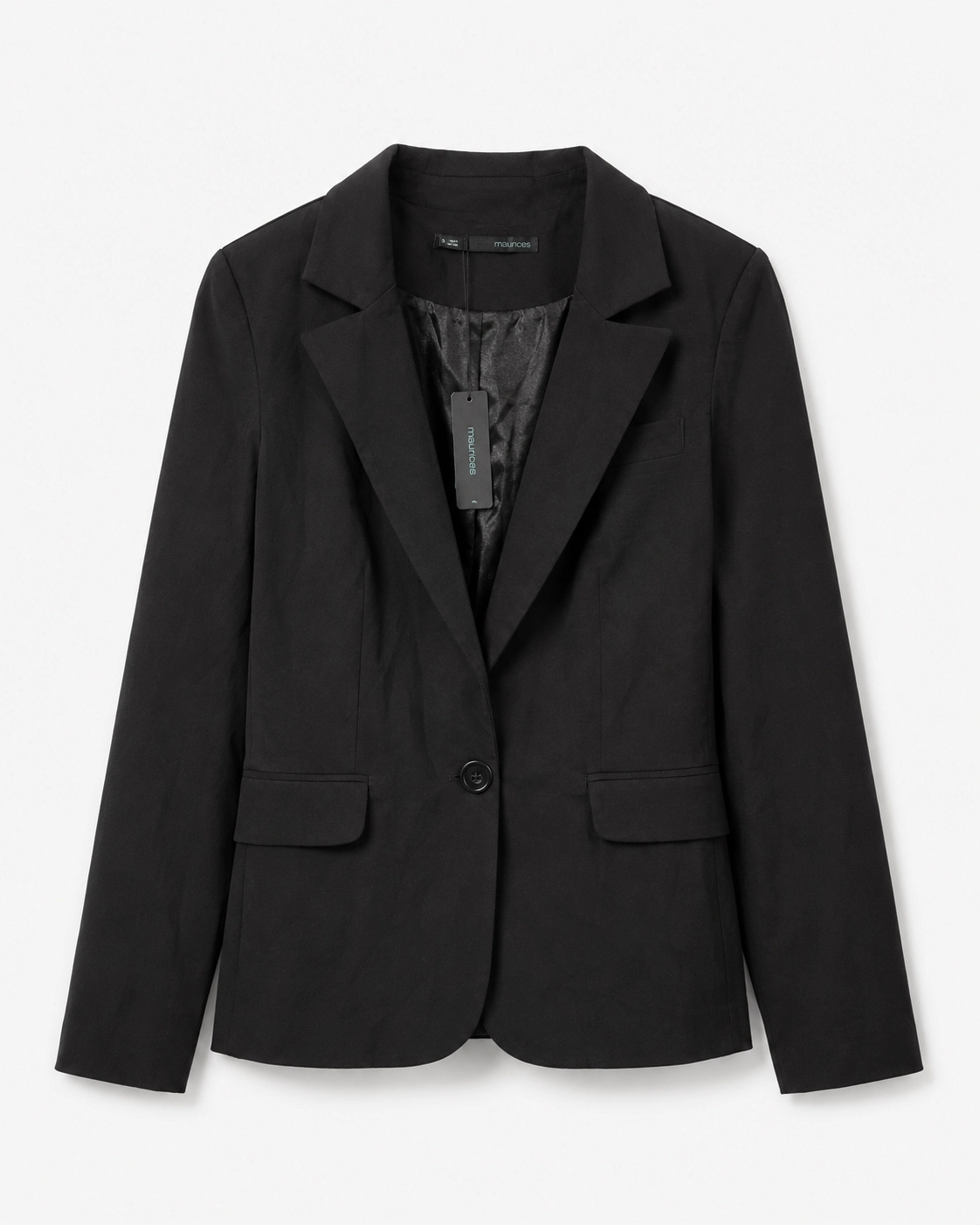 Blazer negro con solapas talla XS