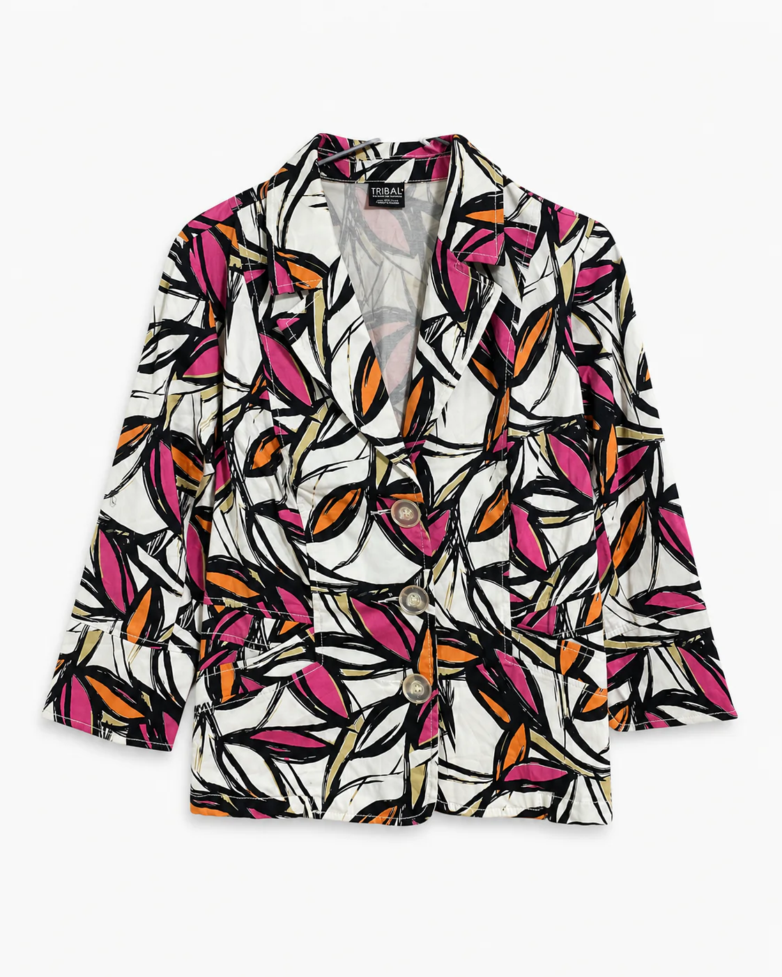 Blazer multicolor con solapas talla XS