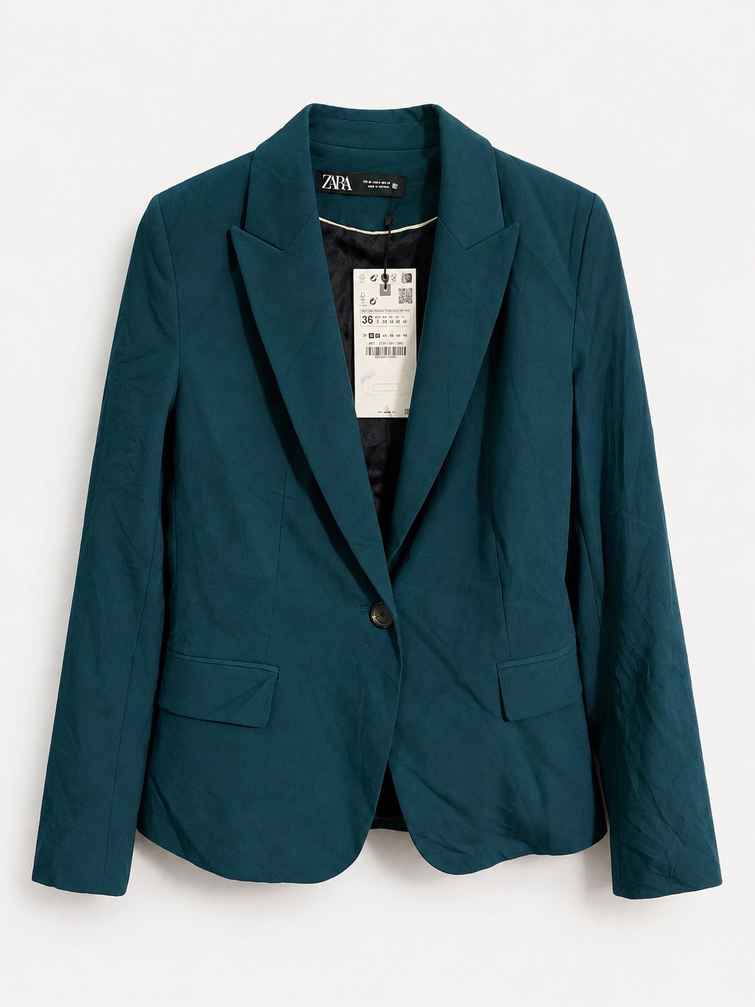 Blazer azul con solapas talla S