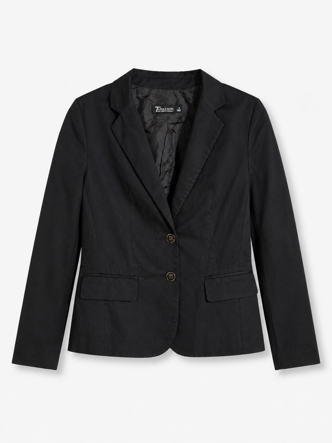 Blazer negro con solapas talla S