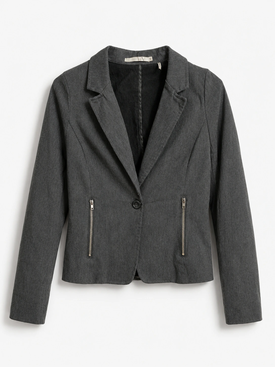 Blazer gris con solapas talla S