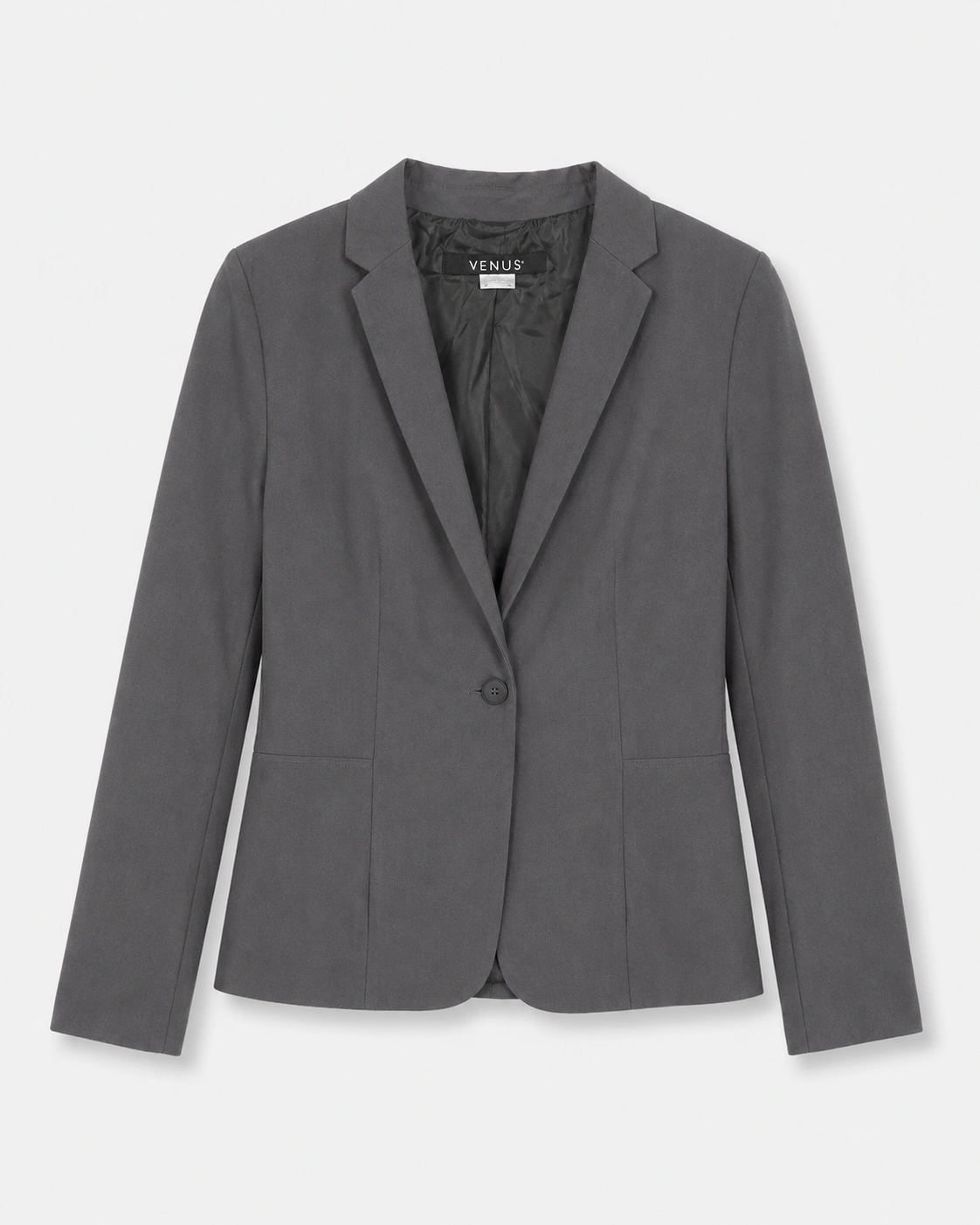 Blazer gris con solapas talla M