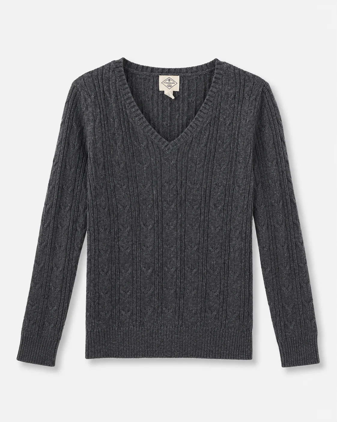 Sweater gris de textura visible talla S