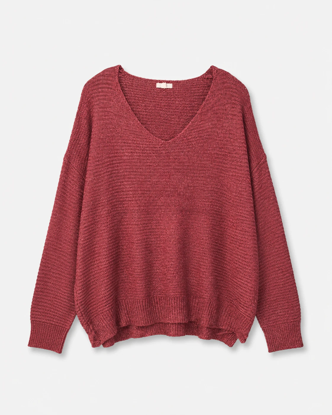 Sweater rojo de textura visible talla S