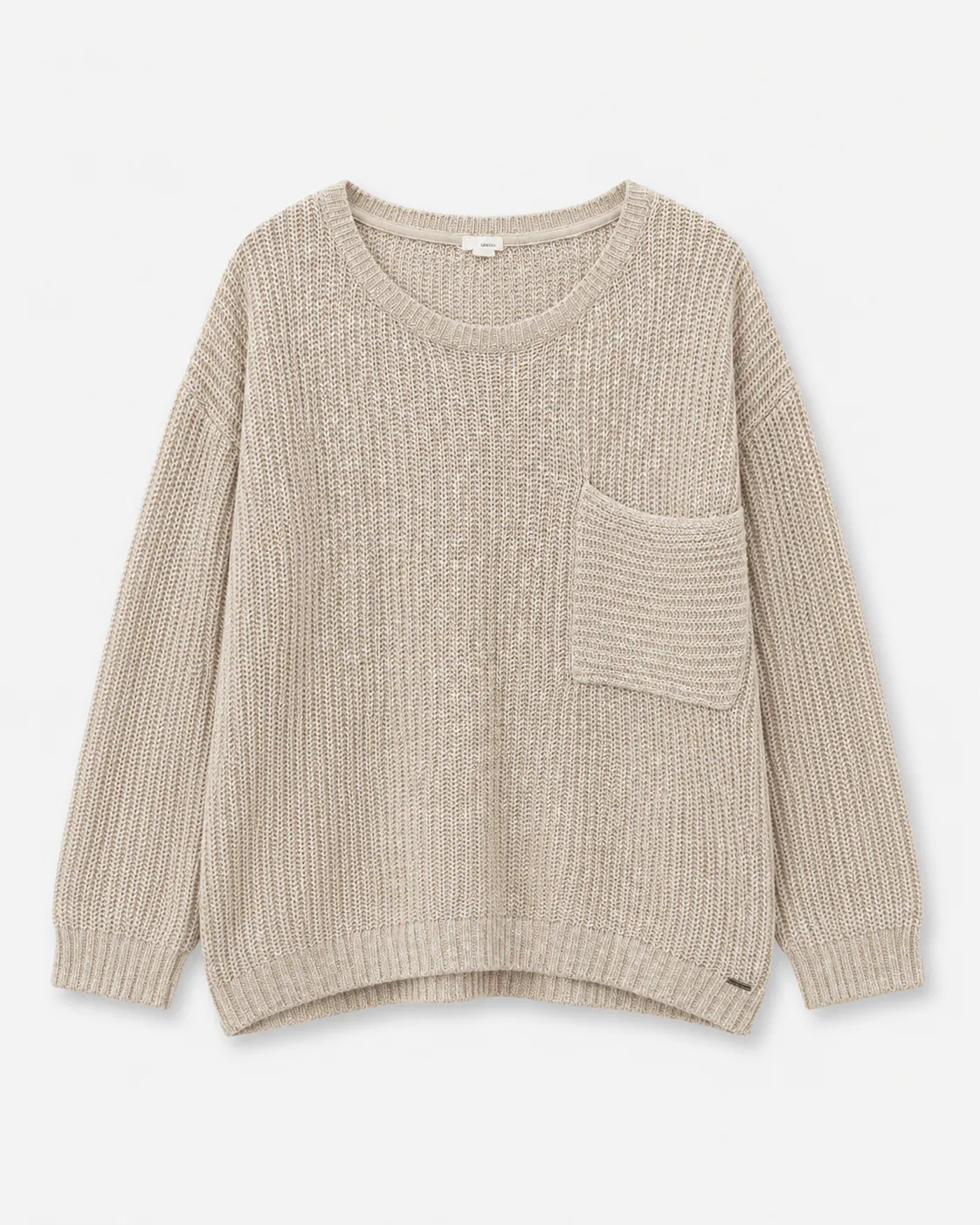 Sweater beige de textura visible talla S