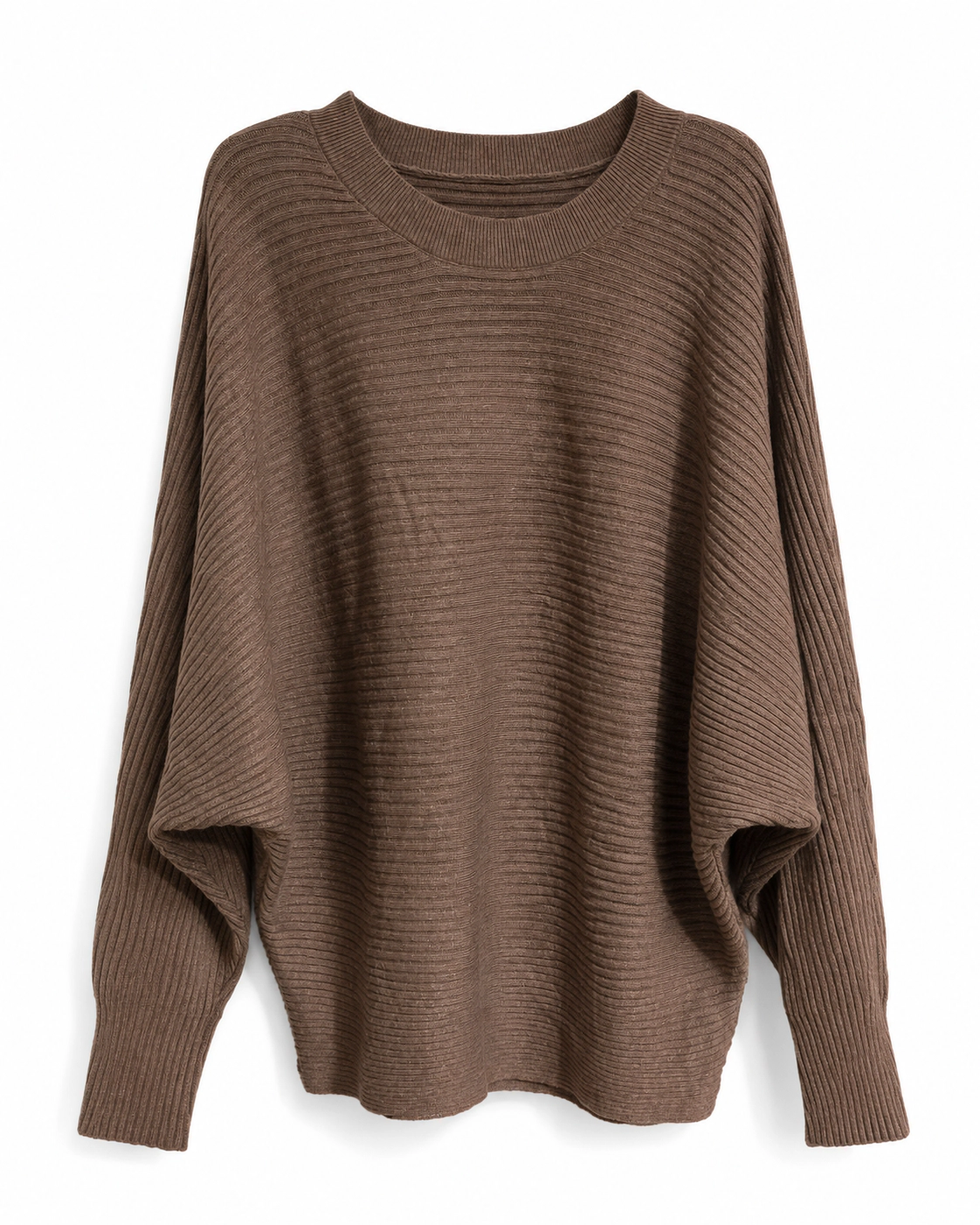 Sweater café de textura visible talla M