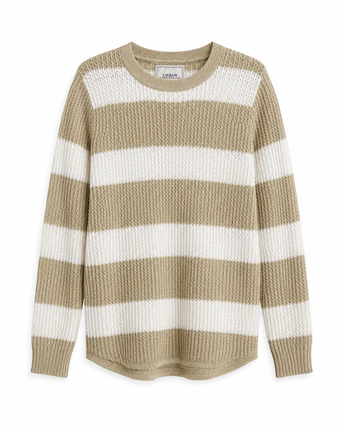 Sweater beige de textura visible talla M