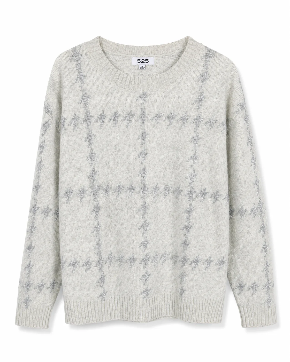 Sweater blanco de textura visible talla M