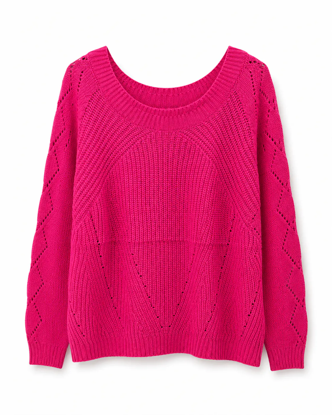 Sweater rosado de textura visible talla M