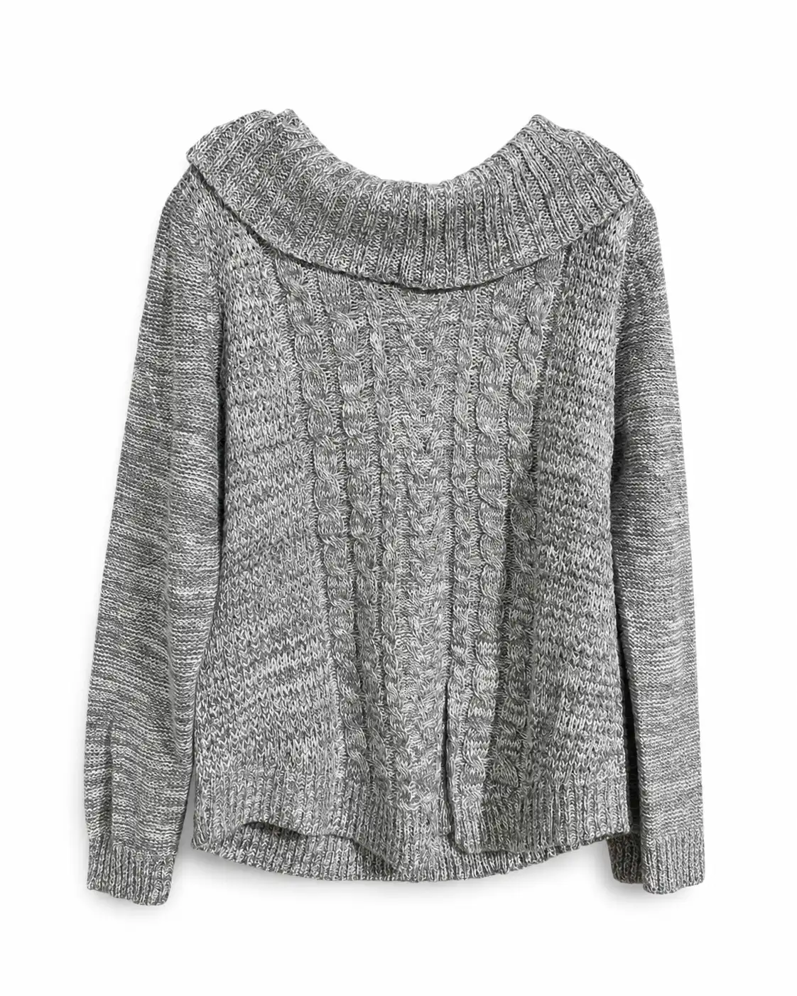 Sweater gris de textura visible talla M