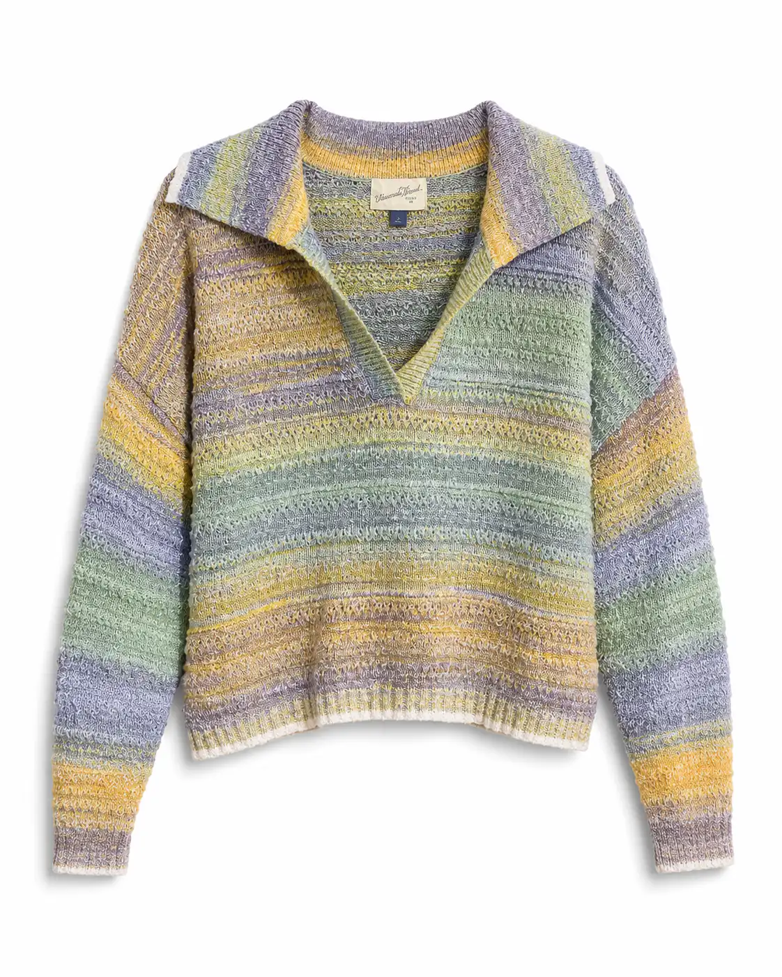 Sweater multicolor de textura visible talla M